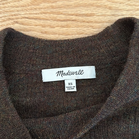 Madewell Alpaca Blend Brown Sweater XS - Picture 4 of 8